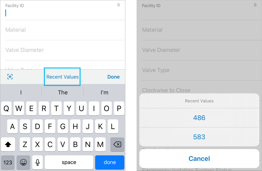Recent Values Recent Values